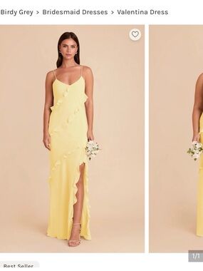 Birdy Grey Valentina Ruffle Maxi Dress in Yellow